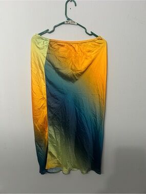 Women’s Topshop Ombre Satin Maxi Skirt Size US 8
